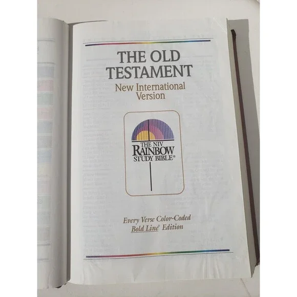 Vintage 1996 The NIV Rainbow Study Bible Bold Line System Edition Guideposts - Picture 15 of 16